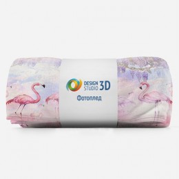 3D Плед «Райские фламинго»