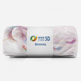 3D Плед «Перья в разноцветной дымке»