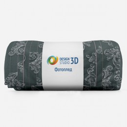 3D Плед «Волны Посейдона малахитового оттенка»