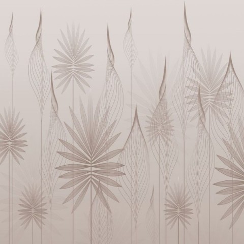 3D Плед «Ажурные листья в пудровой дымке» вид 2
