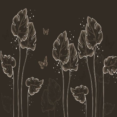 3D Плед «Бабочки в листьях. Тёплая ночь» вид 2