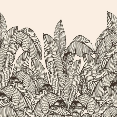 3D Плед «Раскидистые листья на кремовом фоне» вид 2