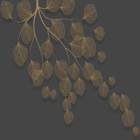 3D Плед «Утончённая ветвь в коричневых тонах» вид 2