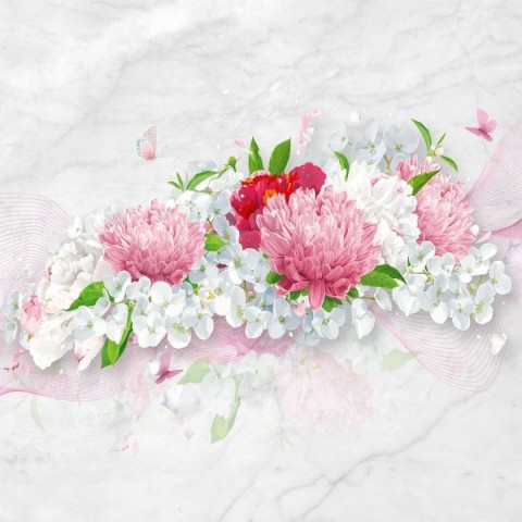 3D Плед «Нежно-розовые хризантемы» вид 2