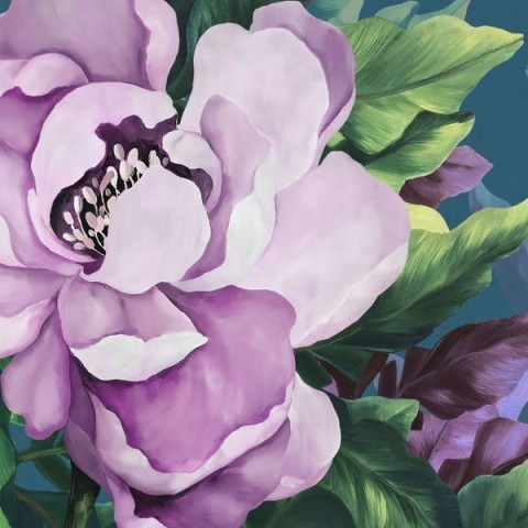 3D Плед «Величественный цветок в лиловых тонах» вид 2
