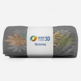 3D Плед «Кленовый букет с тиснением»