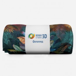 3D Плед «Яркий тропический букет»