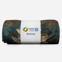 3D Плед «Тропический букет»