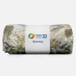 3D Плед «Тропический цветник»