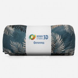 3D Плед «Ночные тропические ветви»
