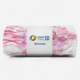 3D Плед «Перламутровая роза в розовой дымке»
