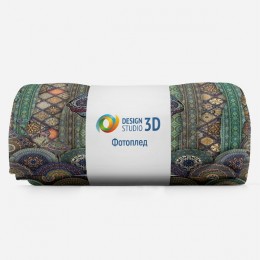 3D Плед «Величественный слон в лиловых оттенках»