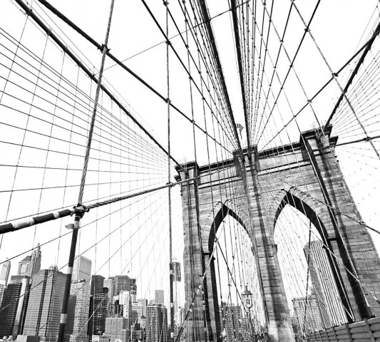 Мягкий плед «Мост Нью-Йорка» вид 2