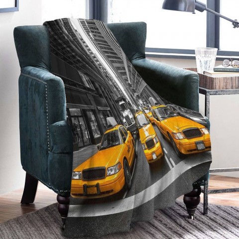 3D плед «Такси Нью-Йорка» вид 4