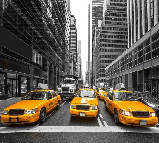 3D плед «Такси Нью-Йорка» вид 2