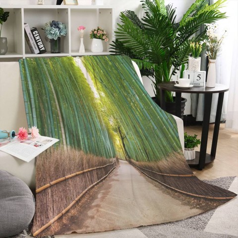 3D плед «Дорога через бамбук» вид 3