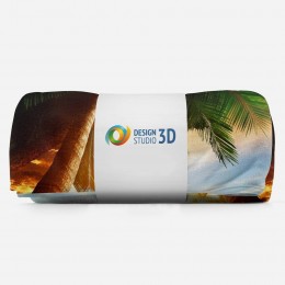 3D плед «Закат под пальмами»