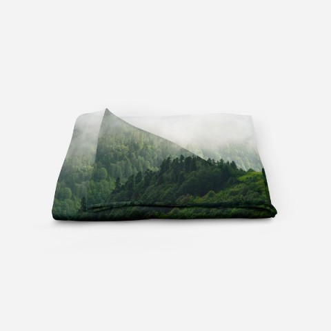 3D Плед «Туман над зелеными вершинами» вид 5