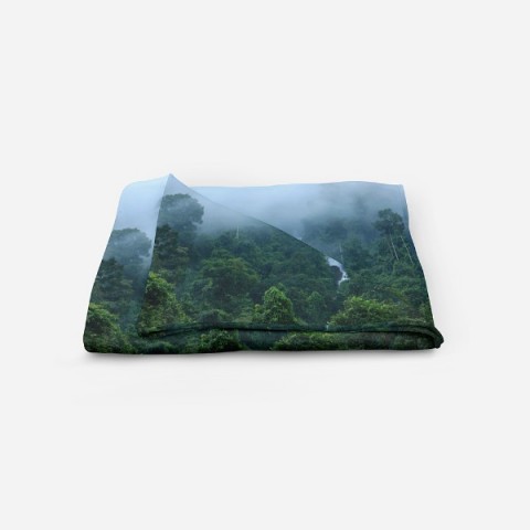 3D Плед «Водопад в туманном лесу» вид 5