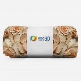 3D плед «Розы с тиснением под керамику»