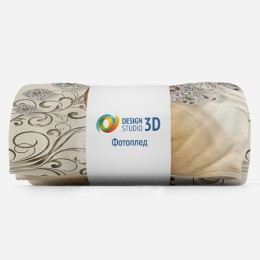 3D Плед «Сверкающие драгоценности на шелке»