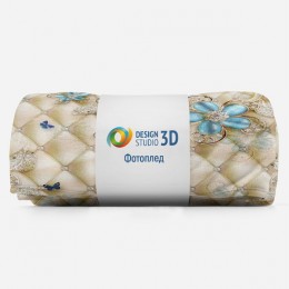 3D Плед «Цветы с топазовыми лепестками»