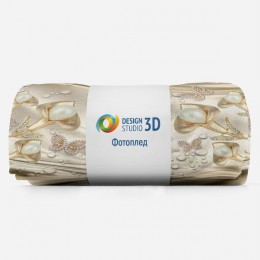 3D Плед «Жемчужные каллы на благородном шелке»