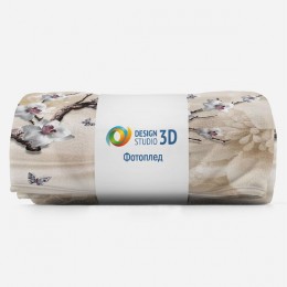 3D Плед «Драгоценная сакура»