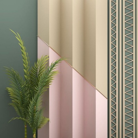 3D Плед «Пальмовые ветви на объемной стене» вид 2