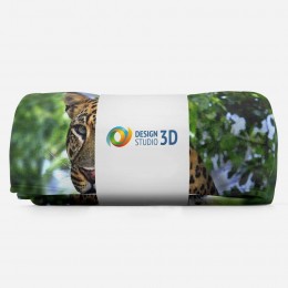 3D плед «Отдыхающий леопард»