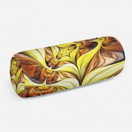 3D подушка-валик «Желтая абстракция»