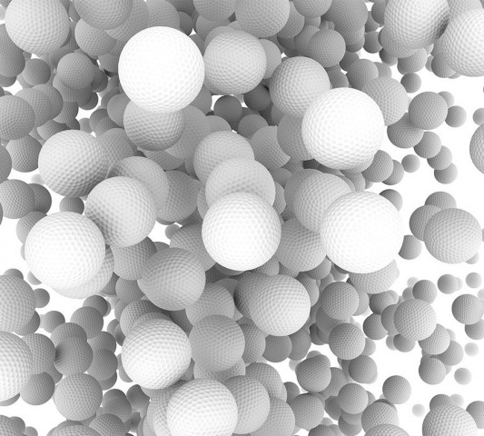 Интерьерная подушка в форме валика «Мячи для гольфа» вид 3
