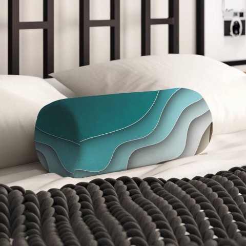Интерьерная вытянутая подушка «Волнистый узор» вид 2