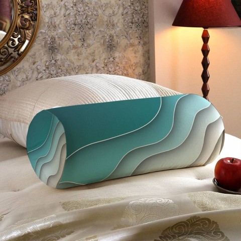 Интерьерная вытянутая подушка «Волнистый узор» вид 5