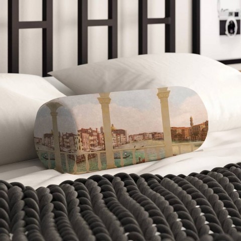 Интерьерная подушка валик «Балкон в Венеции» вид 2