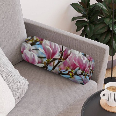 Декоративная подушка-валик «Ветви магнолии» вид 4