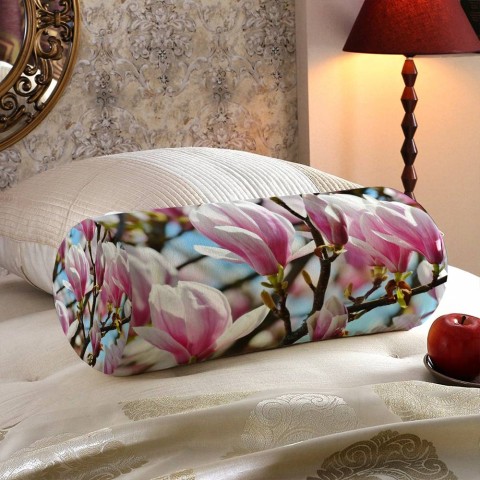 Декоративная подушка-валик «Ветви магнолии» вид 5