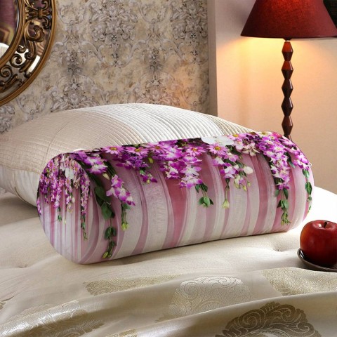 Тканевая подушка подголовник «Цветочные гирлянды» вид 5