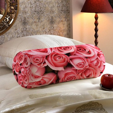 Декоративная подушка-валик «Обилие роз» вид 5