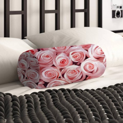 Интерьерная подушка валик «Благоухающий букет нежных роз» вид 2
