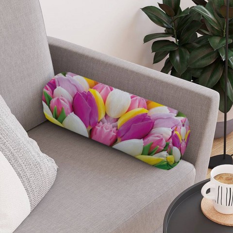 Декоративная подушка «Разнообразие тюльпанов» вид 4