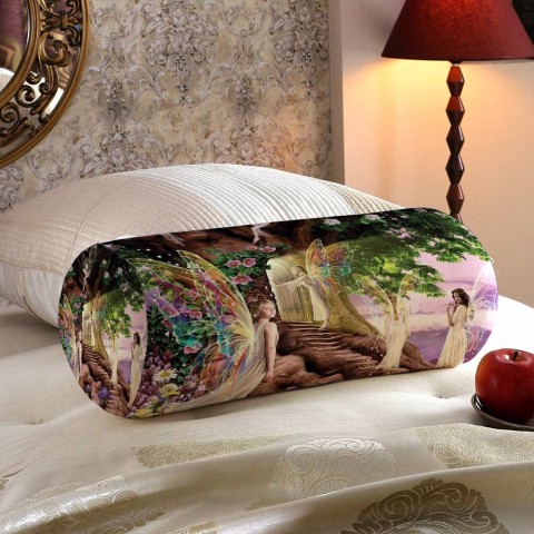 Декоративная подушка колбаска «Феи в сказочной стране» вид 5