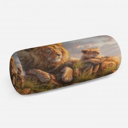 3D подушка-валик «Величественные львы»