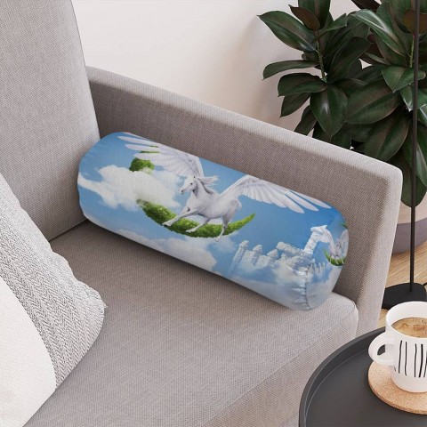 Декоративная подушка-валик «Пегас над облаками» вид 4