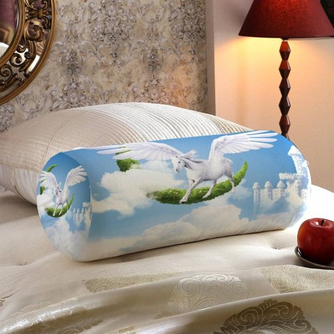 Декоративная подушка-валик «Пегас над облаками» вид 5