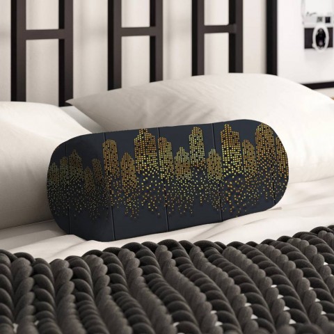 Тканевая подушка для дивана «Огни золотого города» вид 2