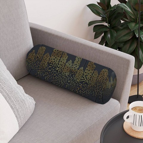 Тканевая подушка для дивана «Огни золотого города» вид 4