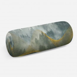 3D подушка-валик «Туман над лесом»