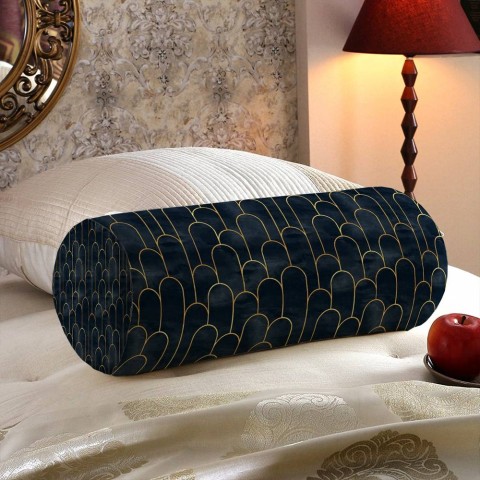 Интерьерная подушка в форме валика «Золотые арки» вид 5