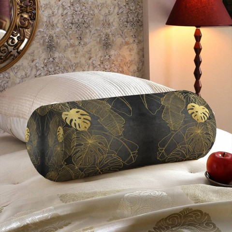 Декоративная подушка «Монстеры в золоте» вид 5
